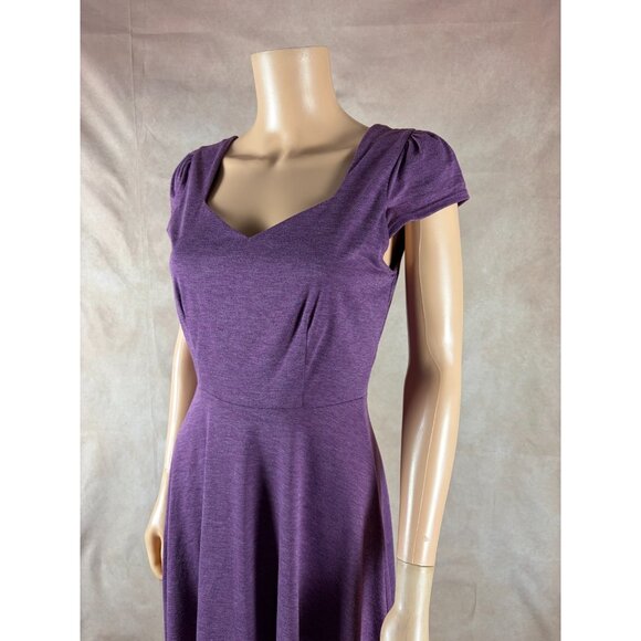 GILLI Cap Sleeve Purple Knit Mini Dress SMALL - Picture 4 of 6
